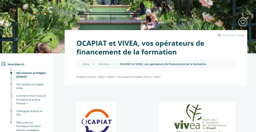 Page Ocapiat et Vivéo