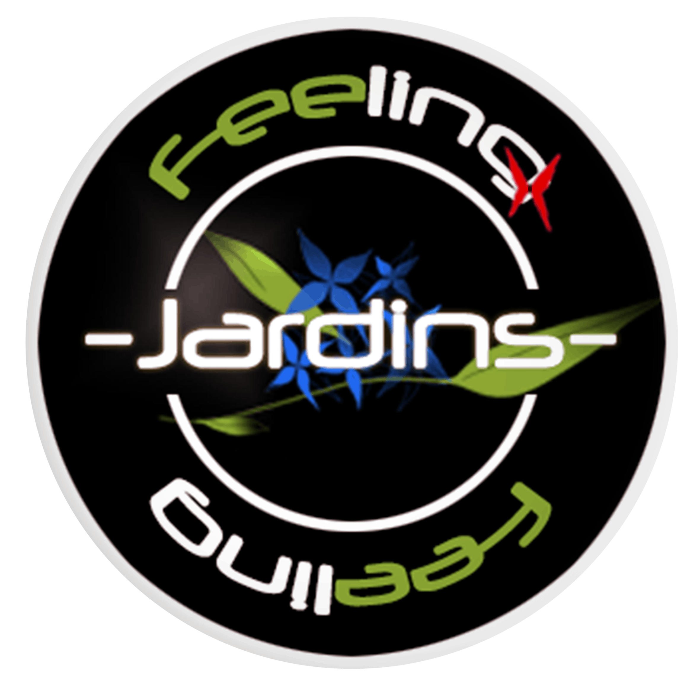 Logo FEELING JARDINS (FEELING VERT BLEU ROUGE)