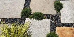 Jardin zen pavé