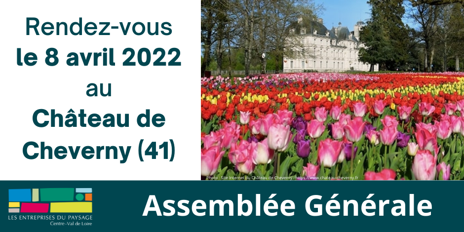 Save the date Assemblée Générale de l'Unep Centre - Val de Loire le 8 avril à Cheverny