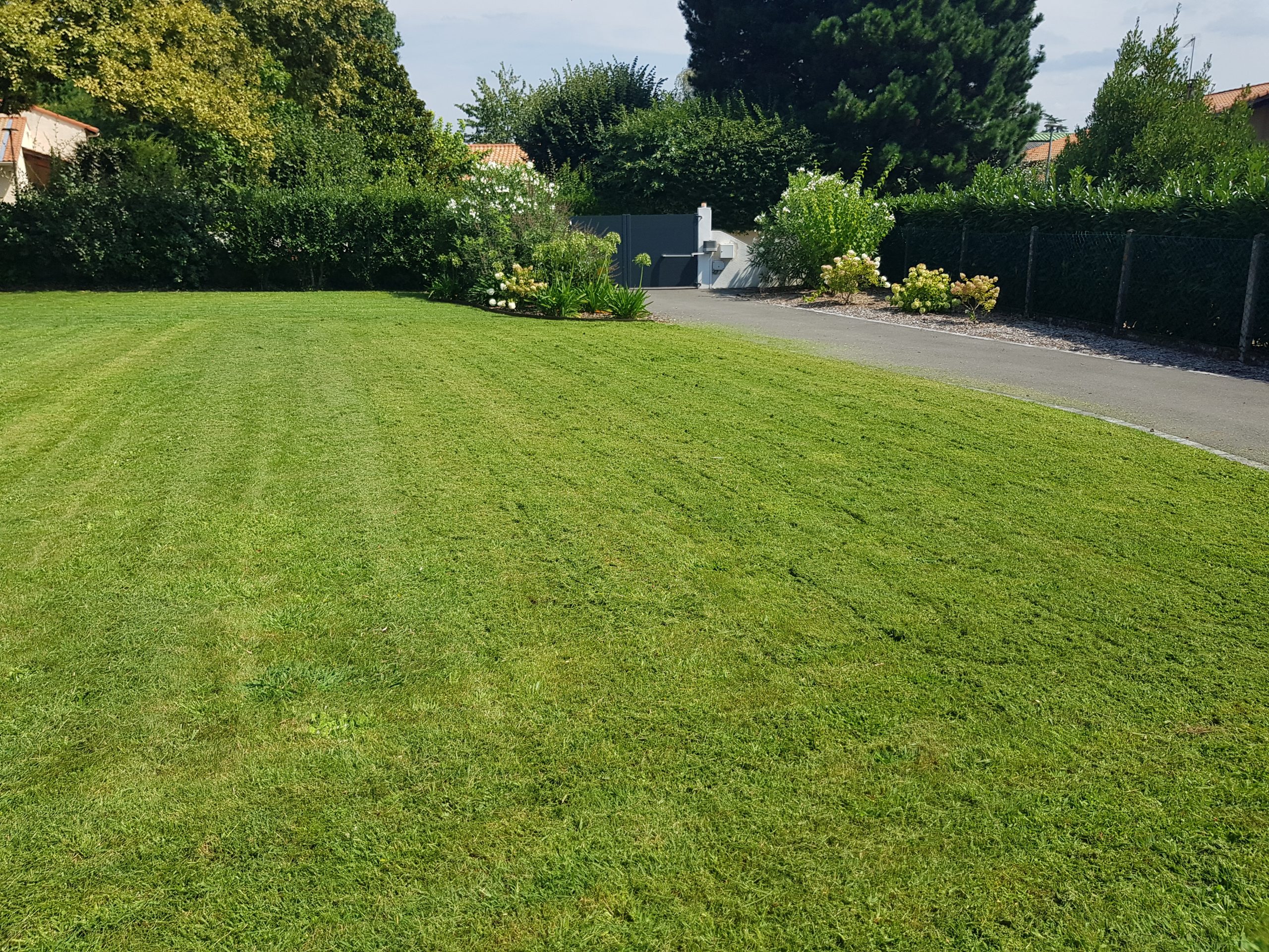 Aménagement extérieur et création de jardin par Sud Ouest Environnement à  Ambarès et Lagrave près de Bordeaux - Travaux d'Aménagement d'Extérieur à  Ambarès - Sud Ouest Environnement