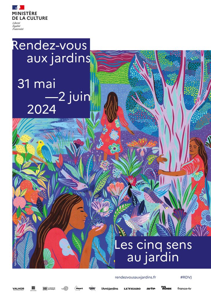 affiche rendez-vous aux jardins 2024