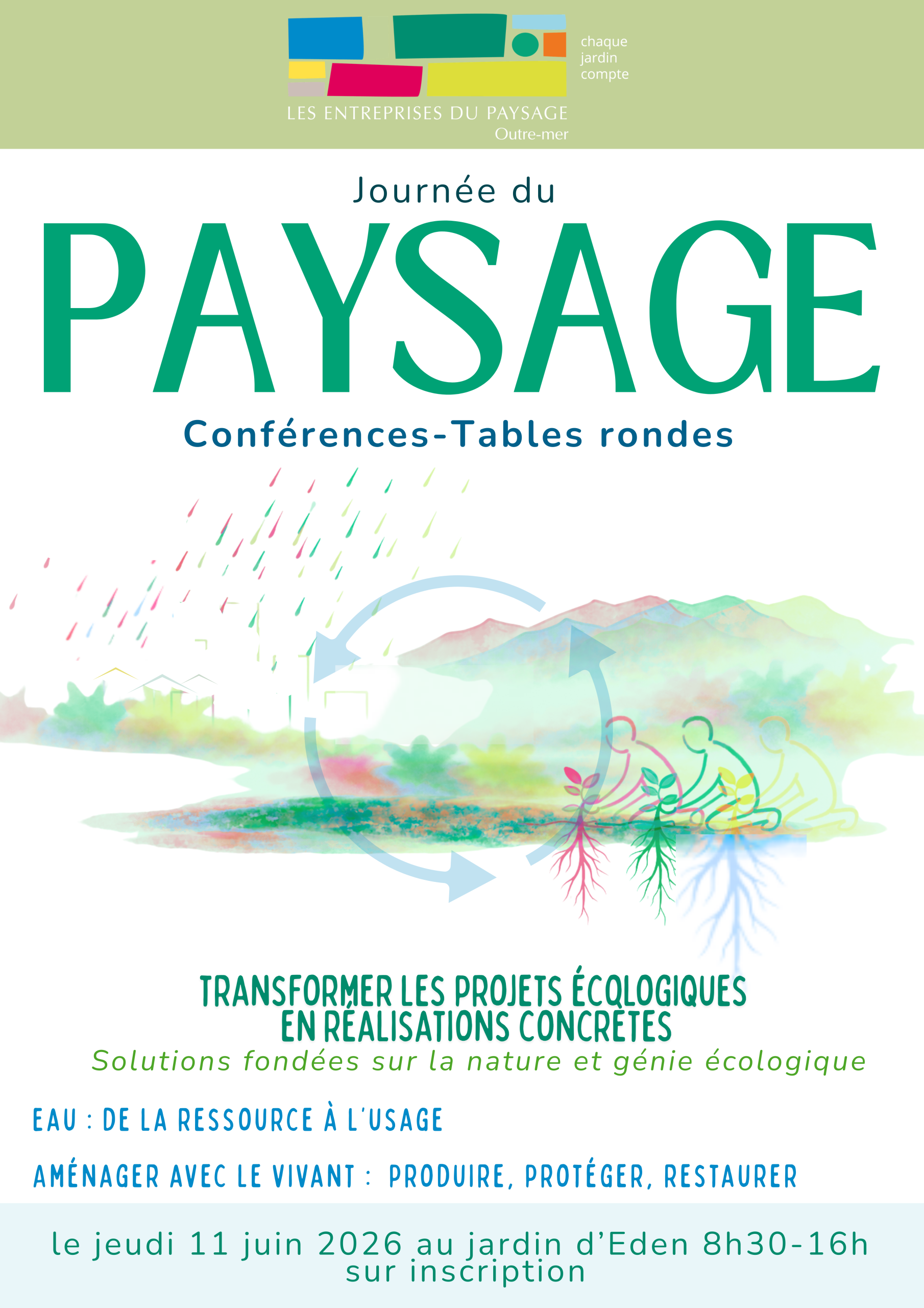 Illustration Journée du Paysage, le 11 juin au Jardin d’Eden (Saint Gilles, Réunion)