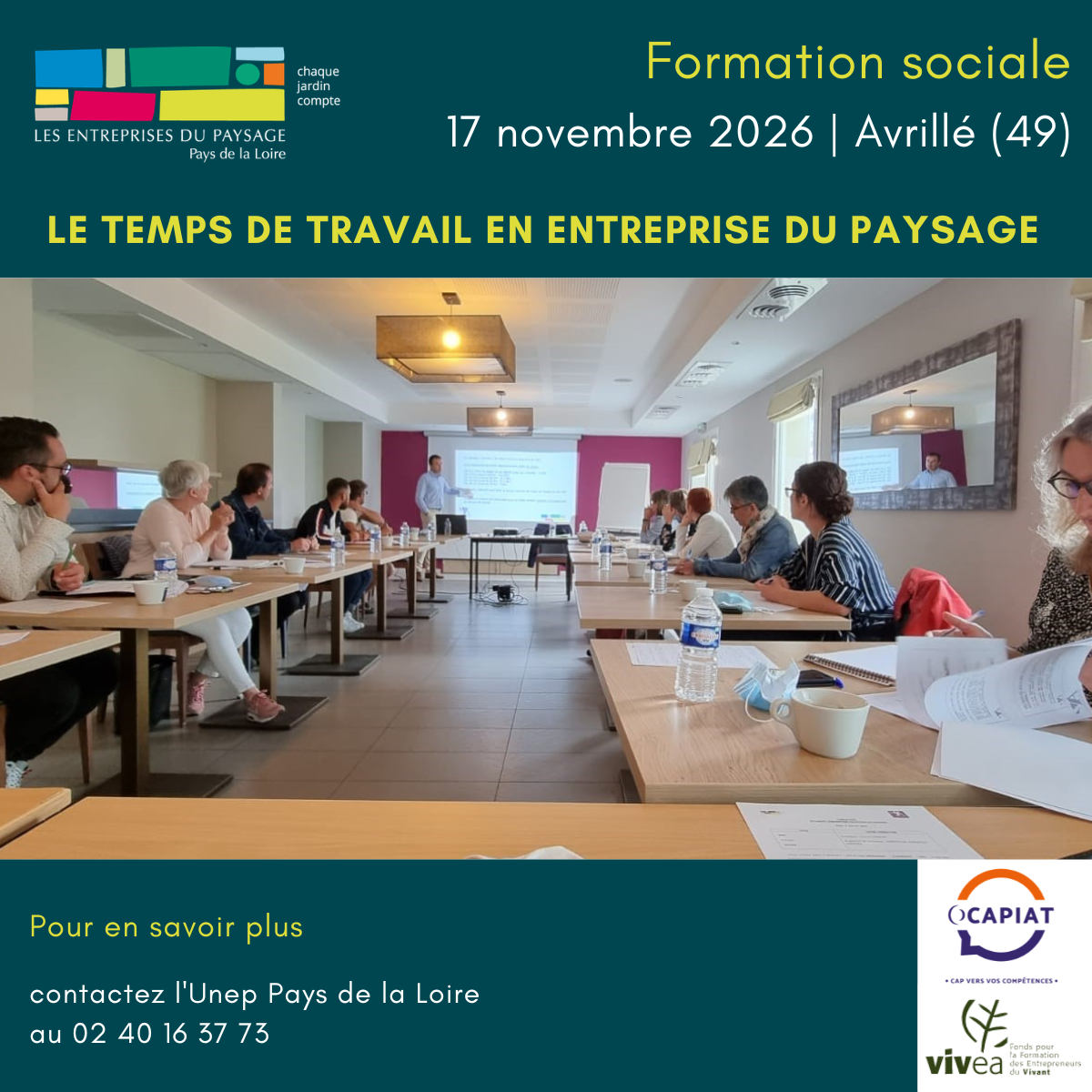 Illustration Formation sociale Temps de travail | 17 novembre 2026 | Avrillé (49)