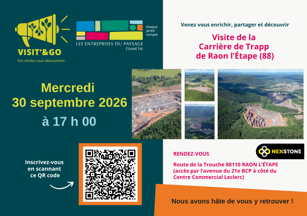 Flyer pour la visite de la carrière de Trapp le 30 septembre 2026